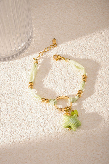 Sternenarmband - Grün & Gold