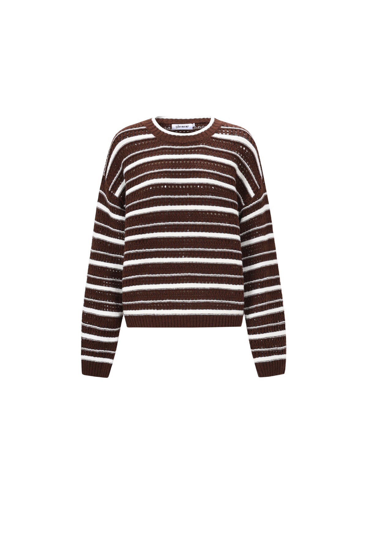 Gestrickte Polyesterfaser Damen Strickpullover Casual Streifen