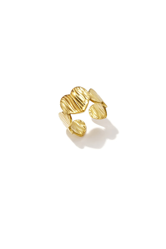 Minimalistische Ringe aus Edelstahl, Herzform, schlichte Alltags-Serie, Damenschmuck