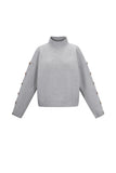 Strick-Polyesterfaser Damen Rollkragenpullover Casual Einfarbig