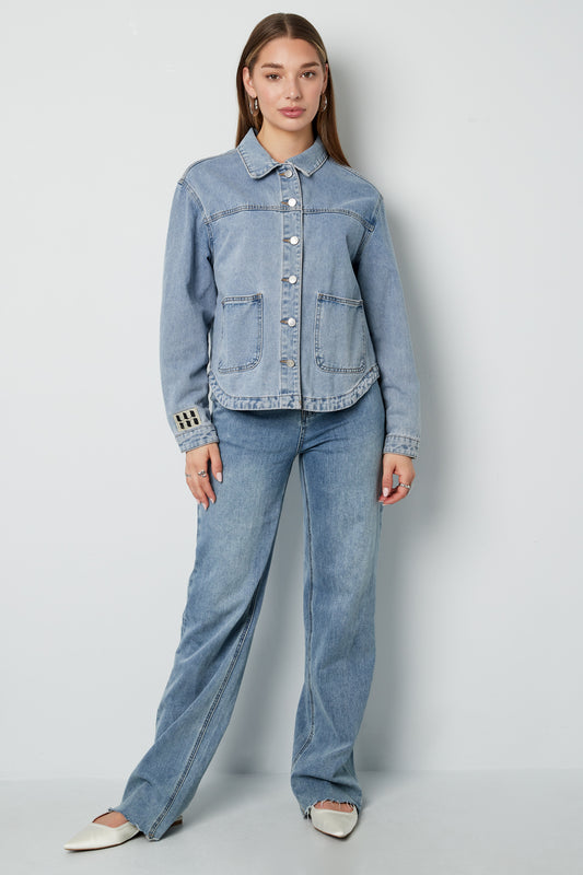 Denim Damenjacke Classic Fit mit Markenlogo Patch