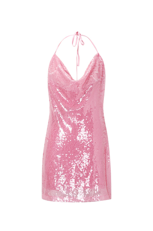 Paillettenkleid mit Wasserfall-Effekt