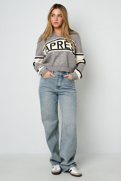 Gestrickte Polyesterfaser Damen Strickpullover Casual Letters