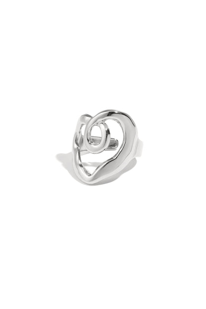 Edelstahl Statement Ringe unregelmäßige Form Casual Daily Simple Serie Damenschmuck
