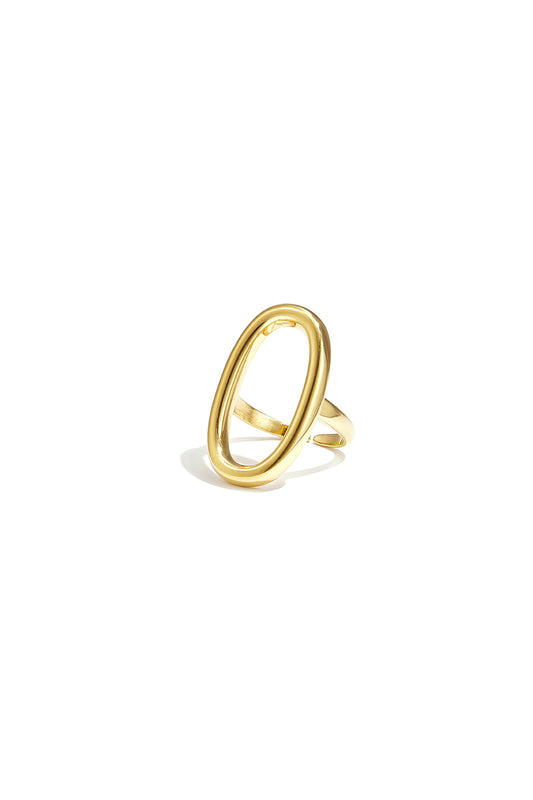 Statement-Ring oval und minimalistisch