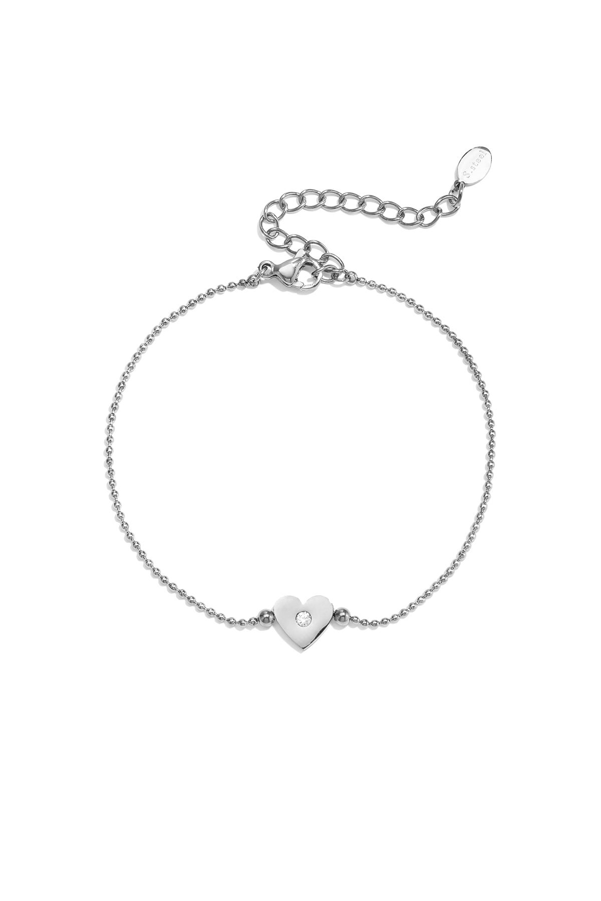 Edelstahl-Charm-Armbänder, Herz, schlichte Alltagsserie, Damenschmuck