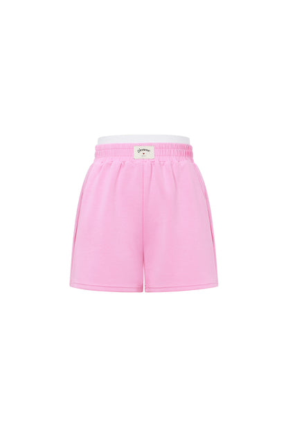Gestrickte Polyesterfaser Damen Casual Shorts Sporty Einfarbig