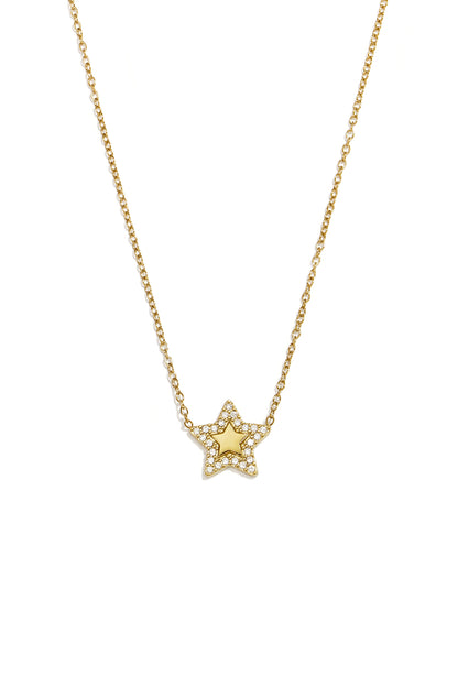 Halsketten mit Anhänger aus Edelstahl, Star Simple Daily Simple Serie, Damenschmuck