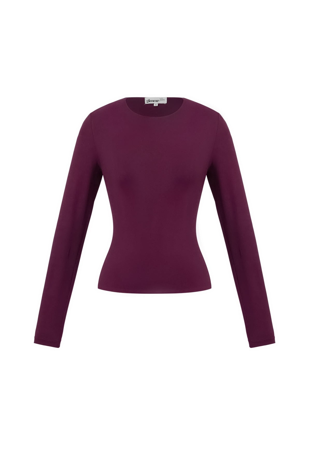 Strick-Nylon Damen Langarm-Oberteil Basic Einfarbig