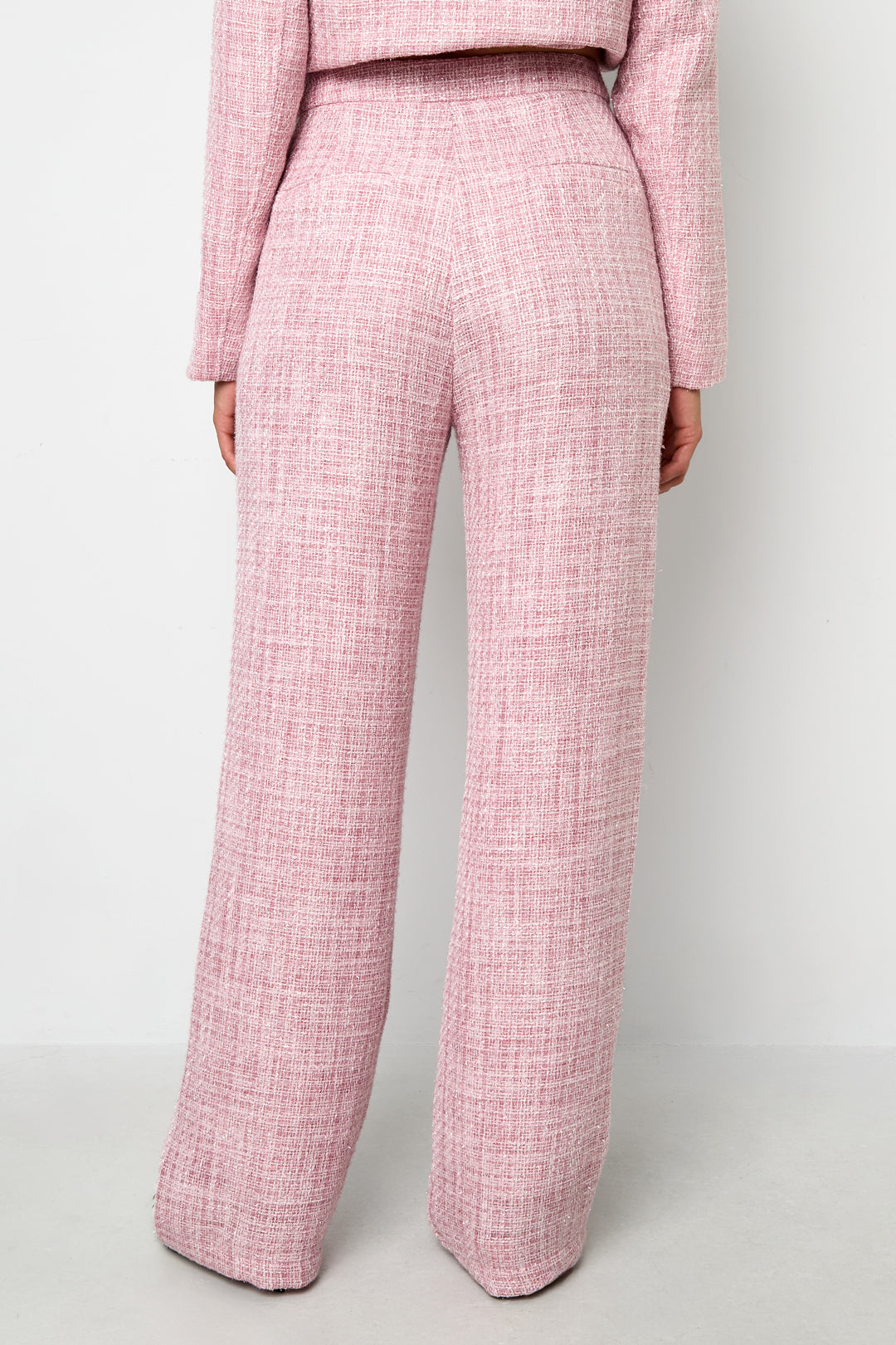 Gewebte Polyesterfasern Damen Gerade Hosen Elegantes Karomuster Herbst/Winter