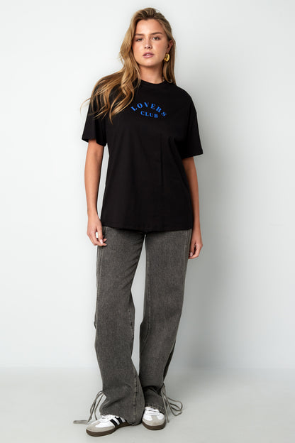 Cotton Damen T-Shirt Casual Letters