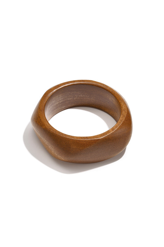 Holzarmreifen, unregelmäßige Form, schlichte Alltags-Serie, Damenschmuck