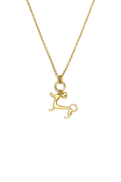 Halsketten mit Anhänger aus Edelstahl, Tiermotiv, schlichte Alltagsserie, Damenschmuck