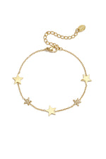 Charm-Armbänder aus 14-karätig vergoldetem Edelstahl, Star Daily Simple Serie, Damenschmuck