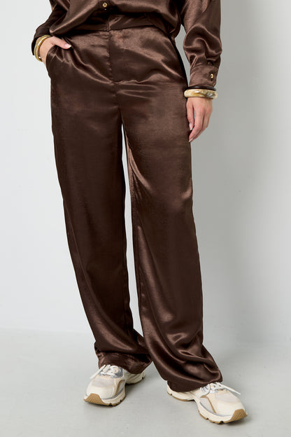 Gewebte Polyesterfasern Damen-Hose Gerade Schnitt Casual Einfarbig Herbst/Winter