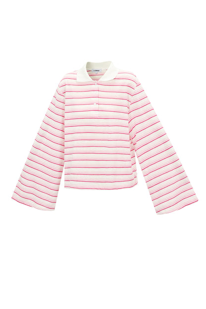 Gestreiftes Stretch-Polo-Set