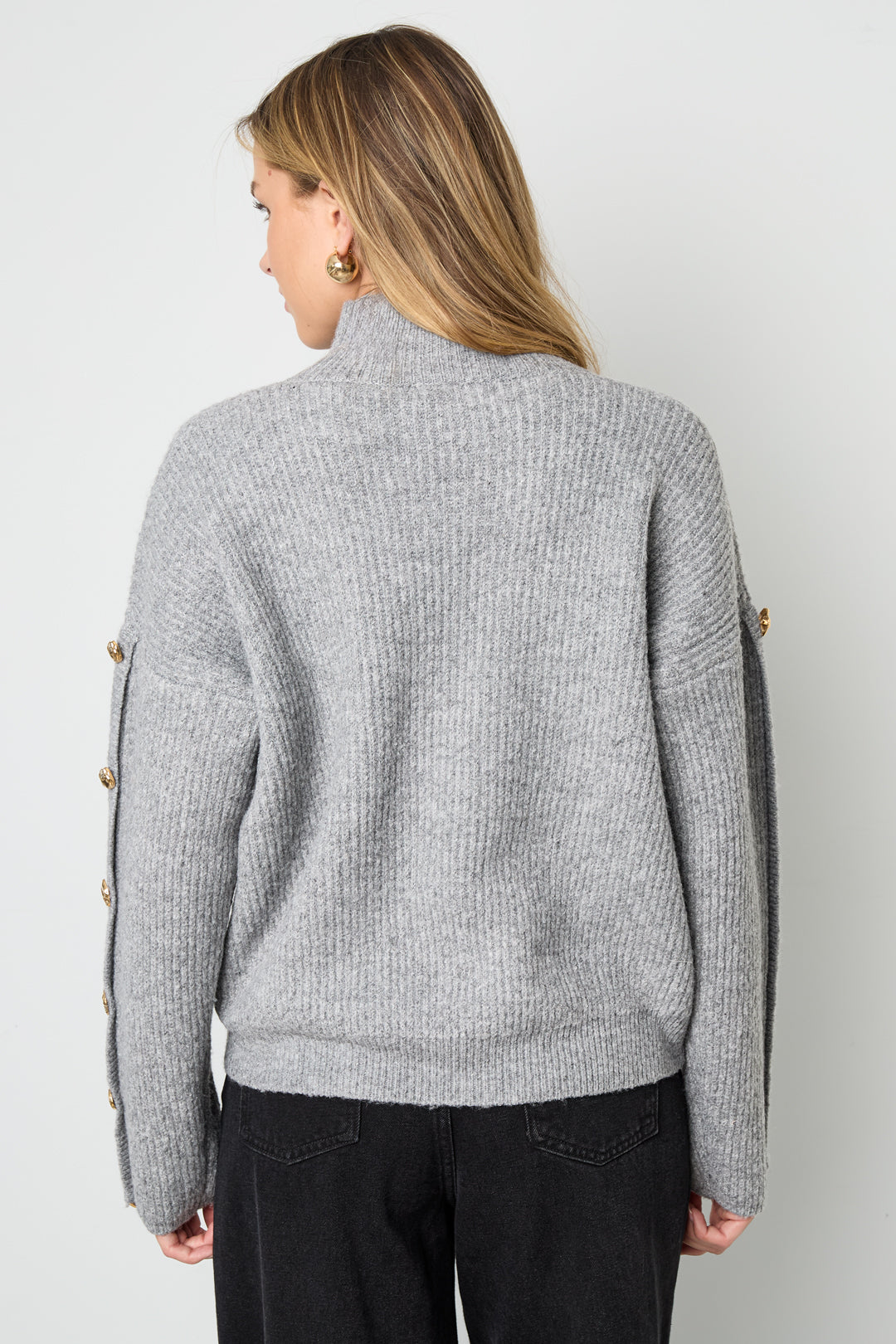 Strick-Polyesterfaser Damen Rollkragenpullover Casual Einfarbig