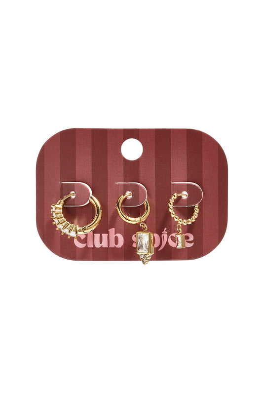 Ohrring-Sets aus Edelstahl, geometrische Form, schlichte Alltags-Serie, Damenschmuck