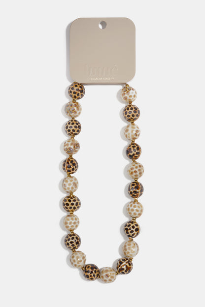 Keramik-Perlenketten mit Polka-Dots, lässig-schlichte Serie, Damenschmuck