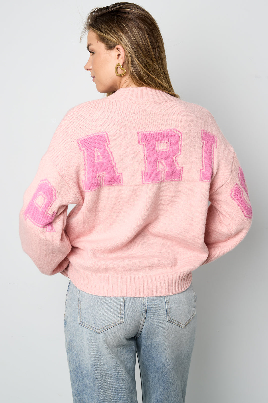 Gestrickte Polyesterfaser Damen Strickpullover Casual Letters