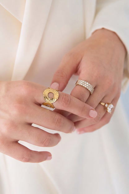 Verstellbarer Statement-Ring aus Kreisen