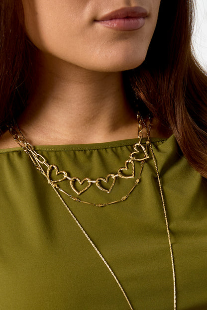 Edelstahl Kette Halsketten Herz Casual Täglich Einfache Serie frauen schmuck