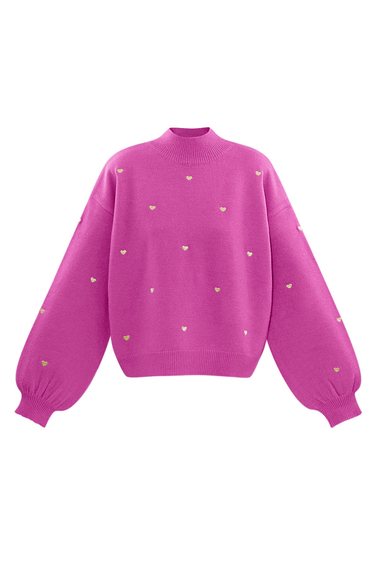Acryl Strickpullover Casual Herz Muster Herbst/Winter