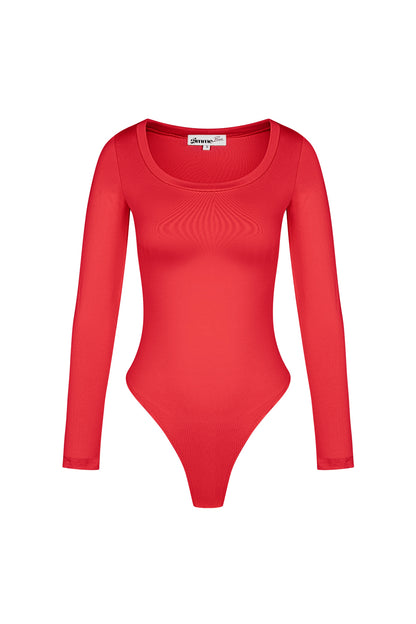 Polyester Damen Langarm-Bodysuit Hohe Dehnbarkeit Formanpassend
