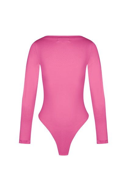 Polyester Damen Langarm-Bodysuit Hohe Dehnbarkeit Formanpassend