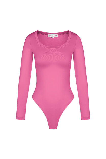 Polyester Damen Langarm-Bodysuit Hohe Dehnbarkeit Formanpassend
