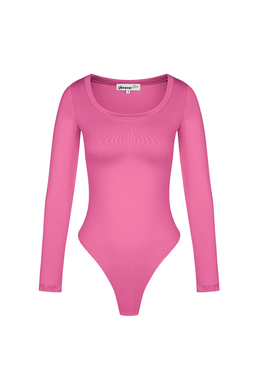 Polyester Damen Langarm-Bodysuit Hohe Dehnbarkeit Formanpassend