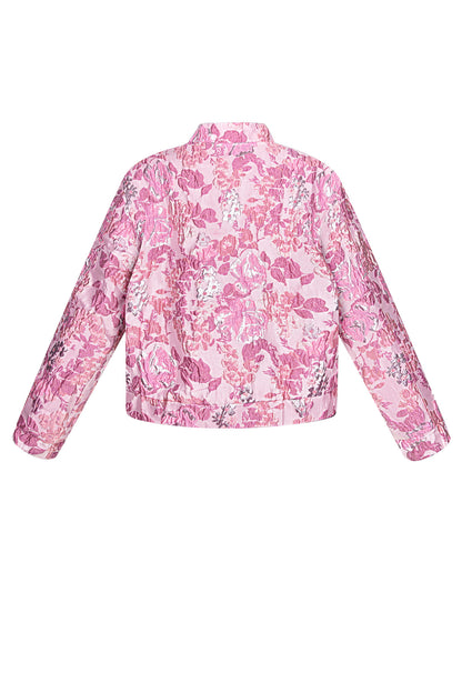 Polyester Damen Kurze Jacke Blumenmuster Sportlich