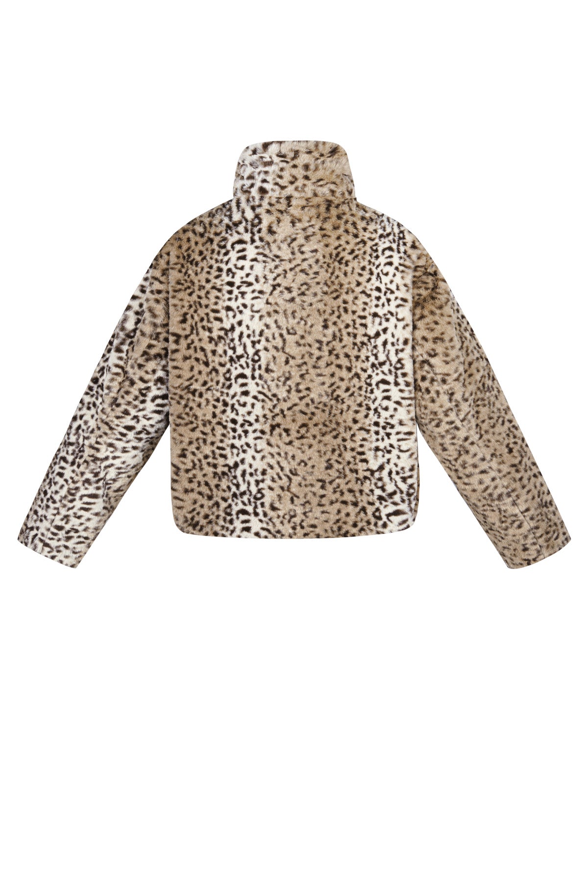Polyester Kunstfell Damenjacke Leopardenmuster Wärmend und Gemütlich