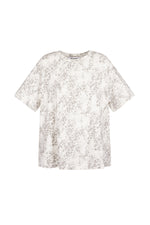 Baumwolle Damen T-Shirt Oversized Leopardenmuster