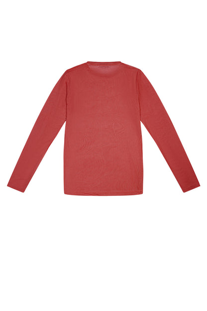 Polyester Damen Langarmshirt Transparentes Mesh Sportlich
