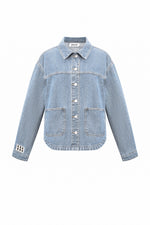 Denim Damenjacke Classic Fit mit Markenlogo Patch