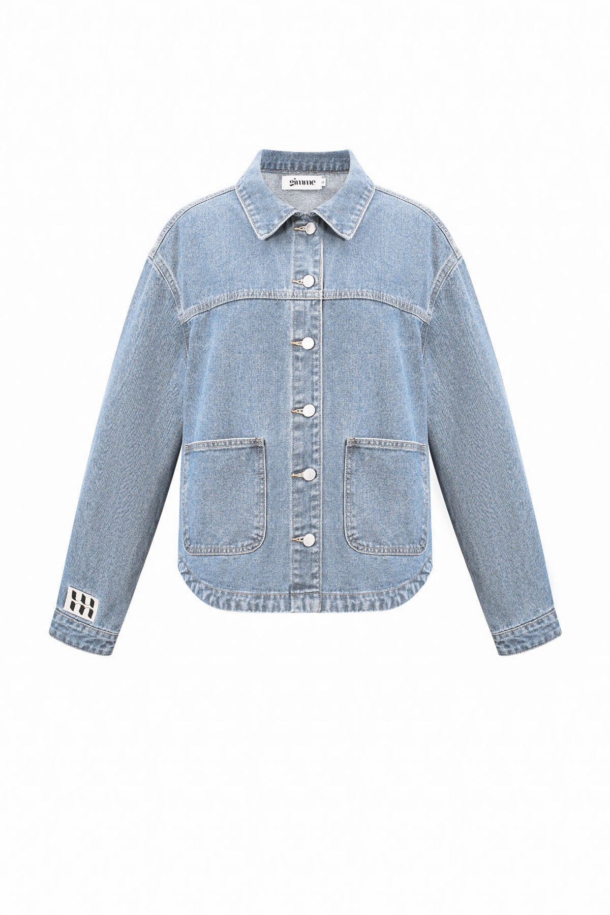 Denim Damenjacke Classic Fit mit Markenlogo Patch