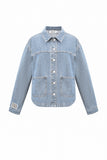 Denim Damenjacke Classic Fit mit Markenlogo Patch