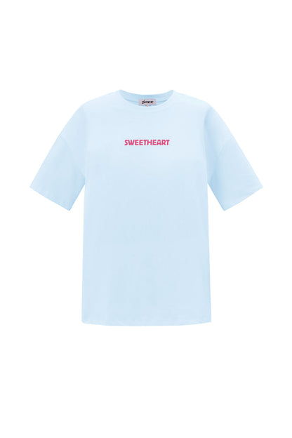 Strick Damen T-Shirt Casual Letters