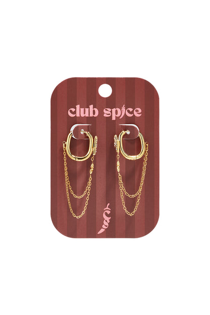 Ohrhänger aus Edelstahl, Kette, schlichte Alltags-Serie, Damenschmuck