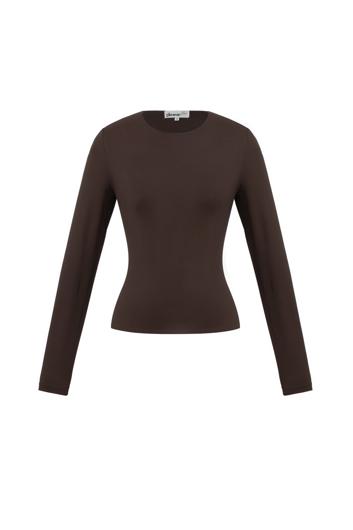 Strick-Nylon Damen Langarm-Oberteil Basic Einfarbig