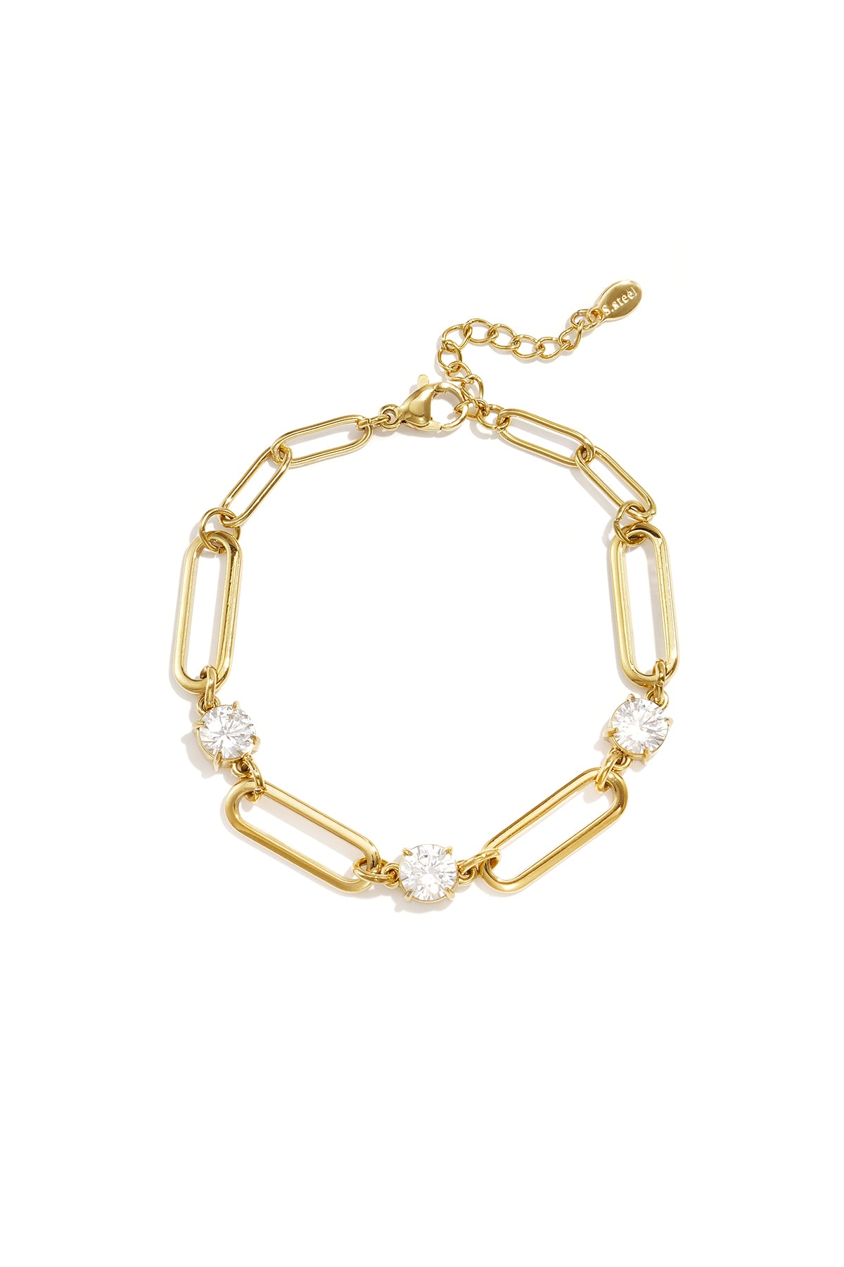 Edelstahl-Charm-Armbänder, schlichte Serie „Kreis“, Damenschmuck