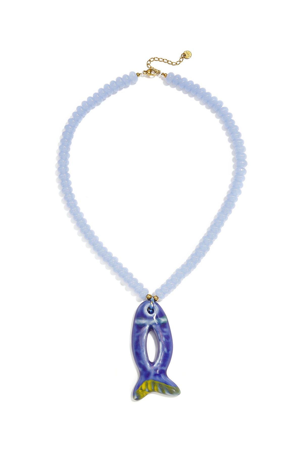 Keramik-Perlenketten, Fischmotiv, Urlaubs-/Strandmotiv, romantische Serie, Damenschmuck
