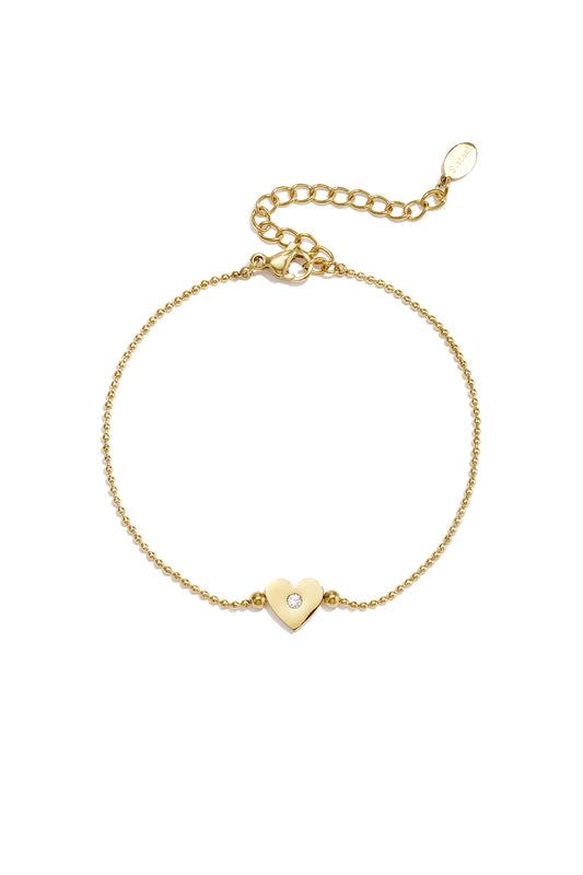 Edelstahl-Charm-Armbänder, Herz, schlichte Alltagsserie, Damenschmuck