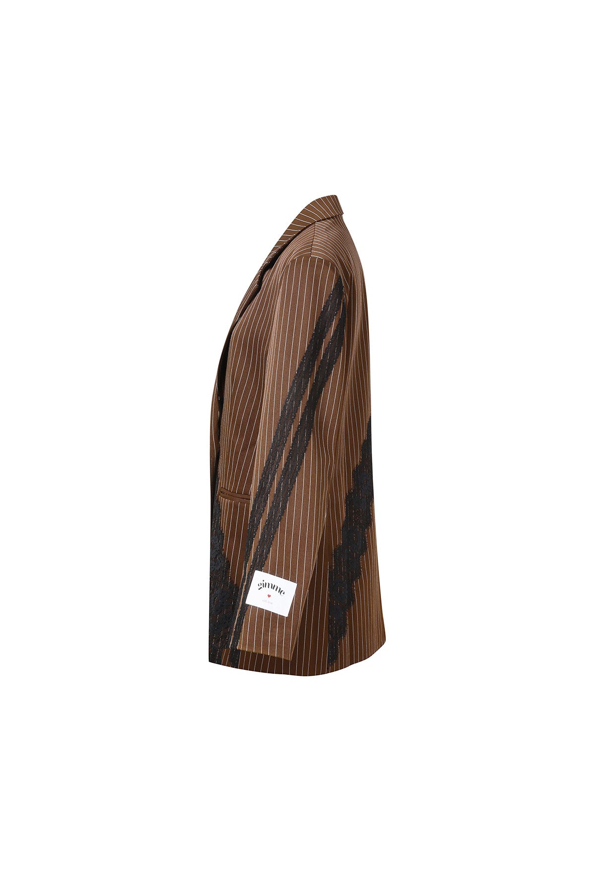 Gewebte Polyesterfaser Damen-Anzug-Set Elegant Streifen Spitzenpaneel
