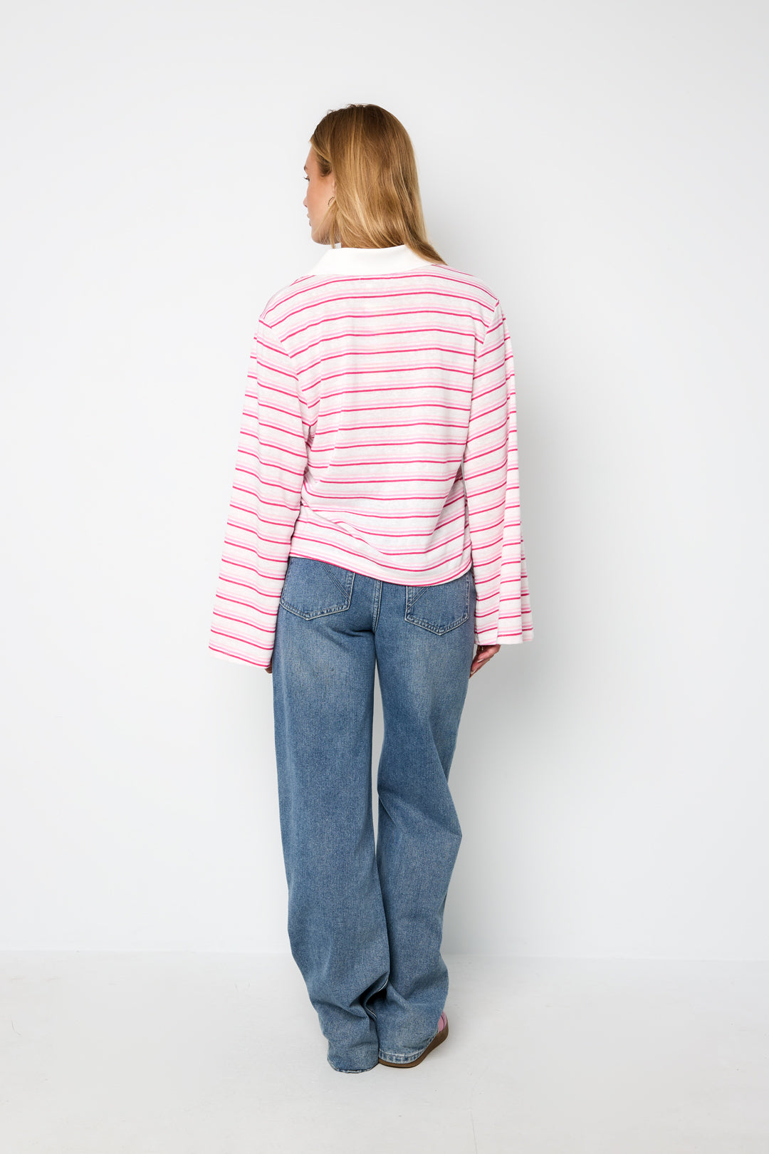 Gestreiftes Stretch-Polo-Set