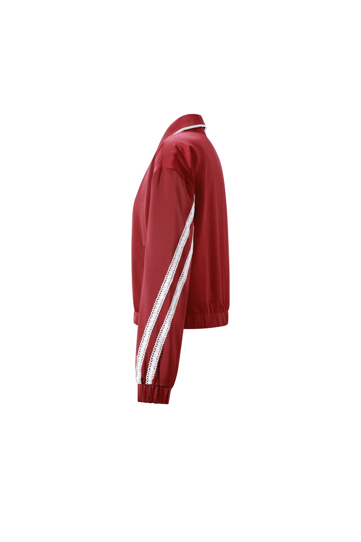 Gewebte Polyesterfaser Damenjacke Sportlich Farbkontrast 2-teiliges Set