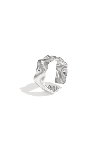 Edelstahl Minimalistische Ringe unregelmäßige Form Casual Daily Simple Serie Damenschmuck