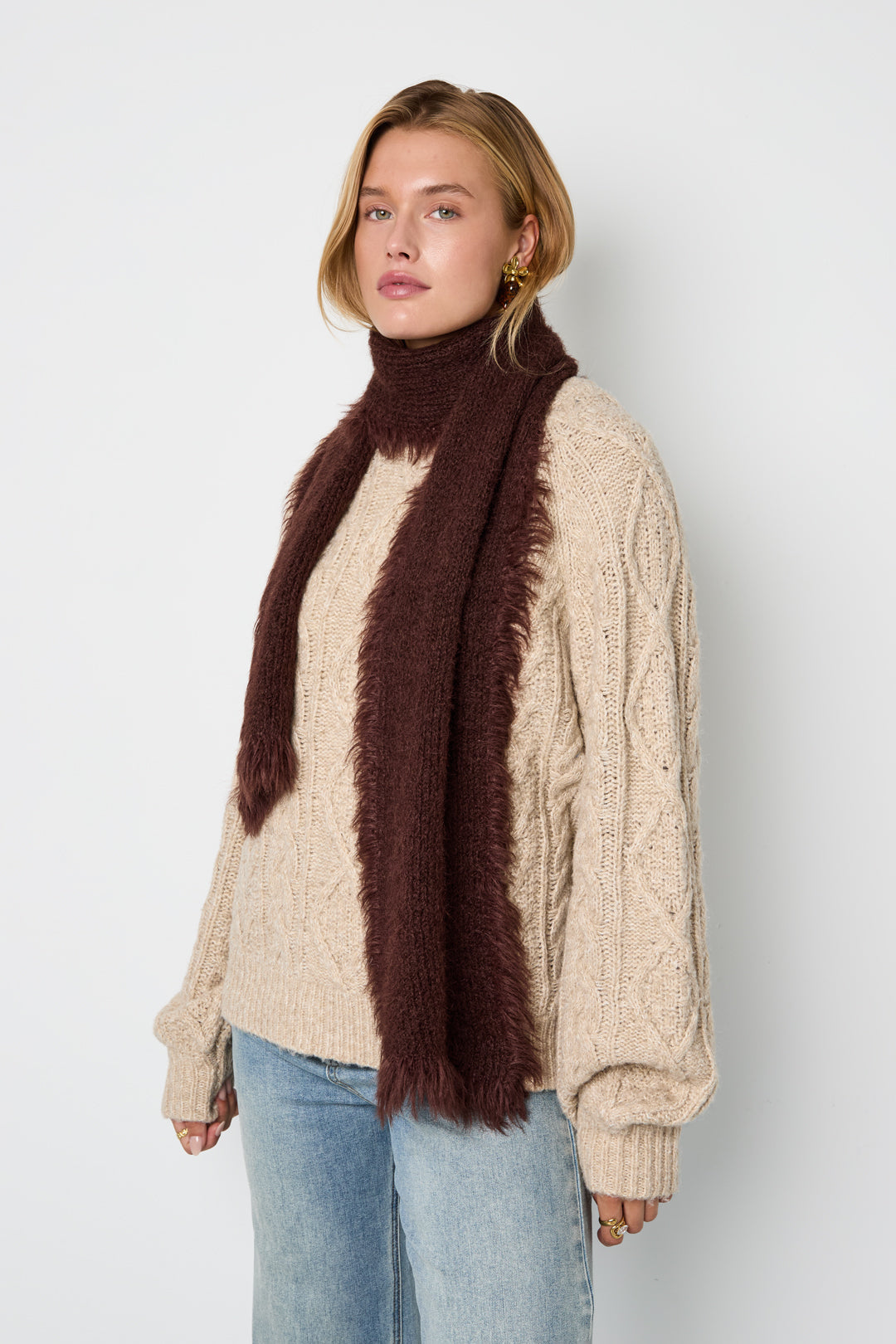 Winterschals, einfarbig, aus Polyester, für den Alltag, Accessoires