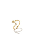Minimalistischer verstellbarer Ring mit Steinen und Herz